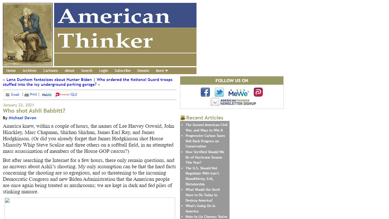 Who shot Ashli Babbitt? - American Thinker