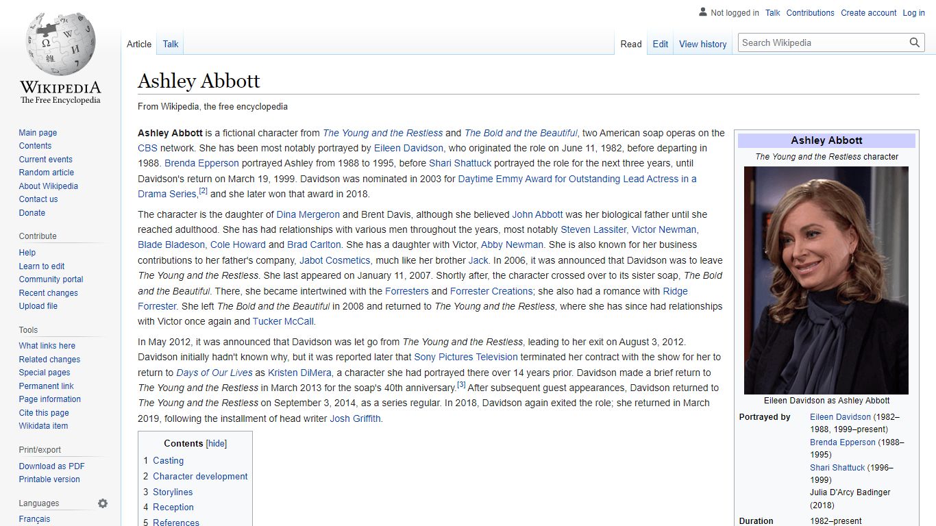 Ashley Abbott - Wikipedia